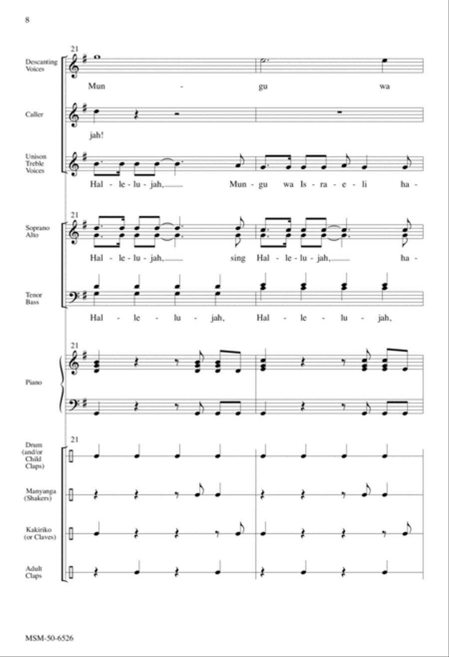Hallelujah, Mungu wa Israeli 4-Part scores gallery preview page 6