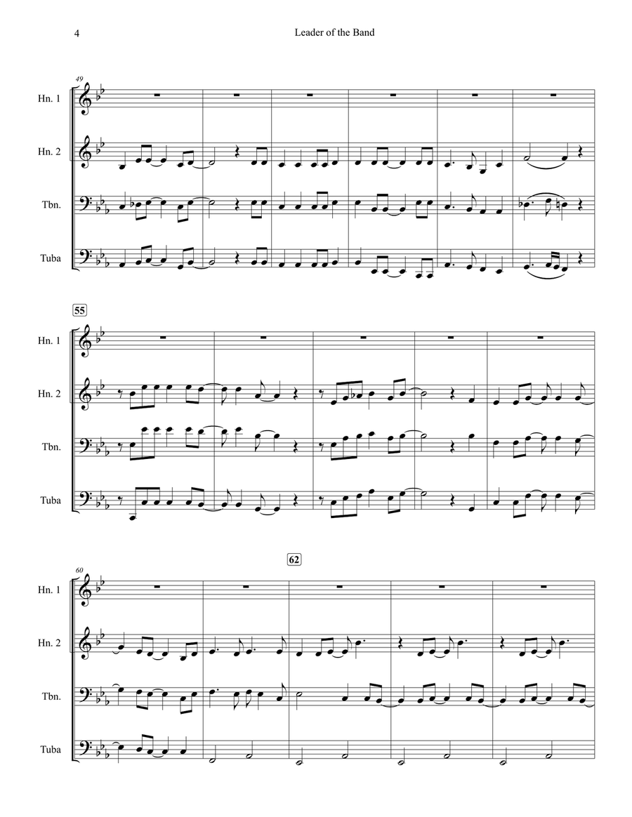 Leader Of The Band Leader Of The Band Brass Ensemble scores gallery preview page 4