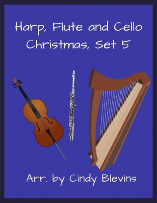 Book cover for Harp, Flute and Cello, Christmas, Set 5