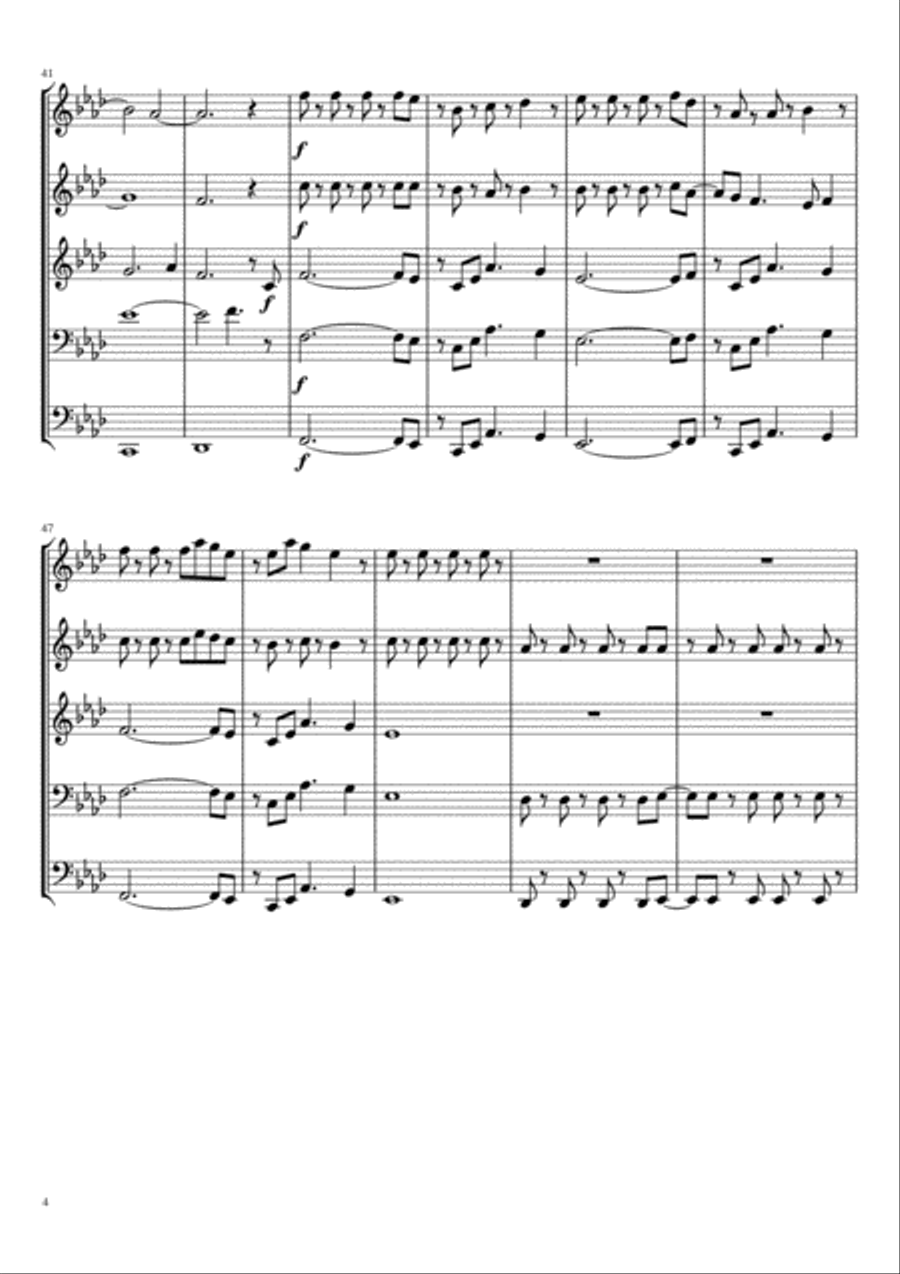 Viva La Vida Brass Ensemble scores gallery preview page 5