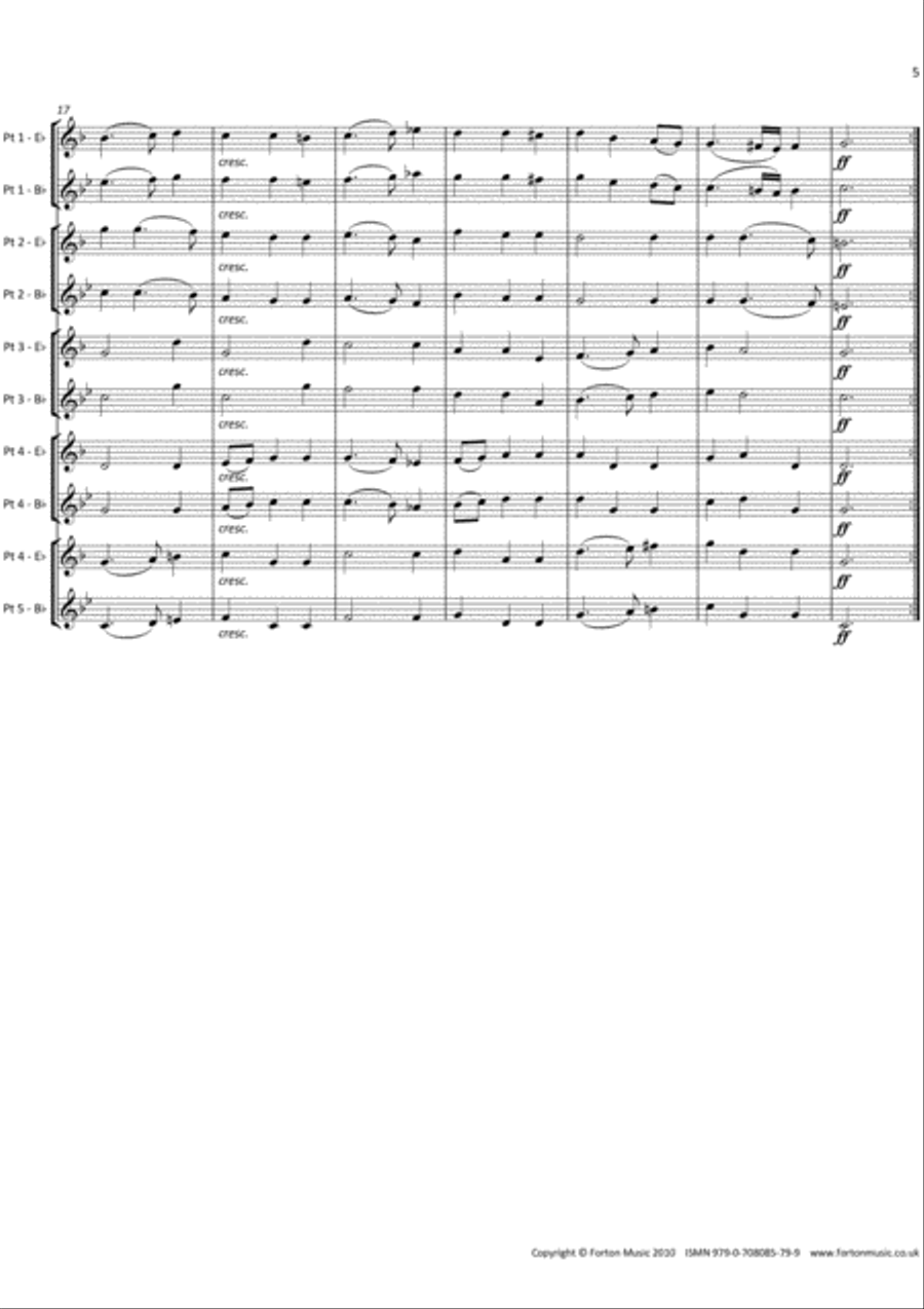 Royal Wind Music Royal Wind Music Saxophone Ensemble scores gallery preview page 5