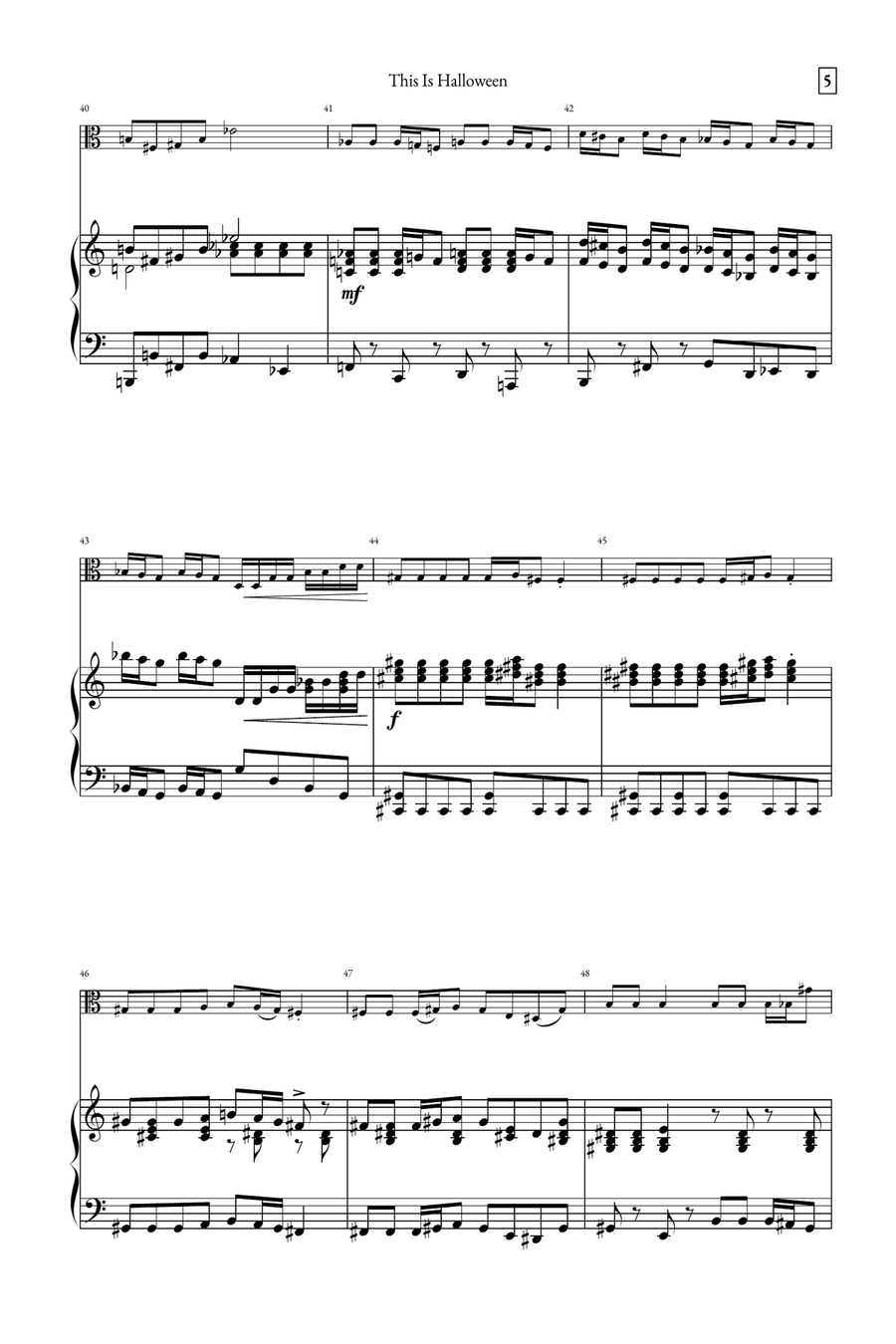 This Is Halloween Viola scores gallery preview page 5