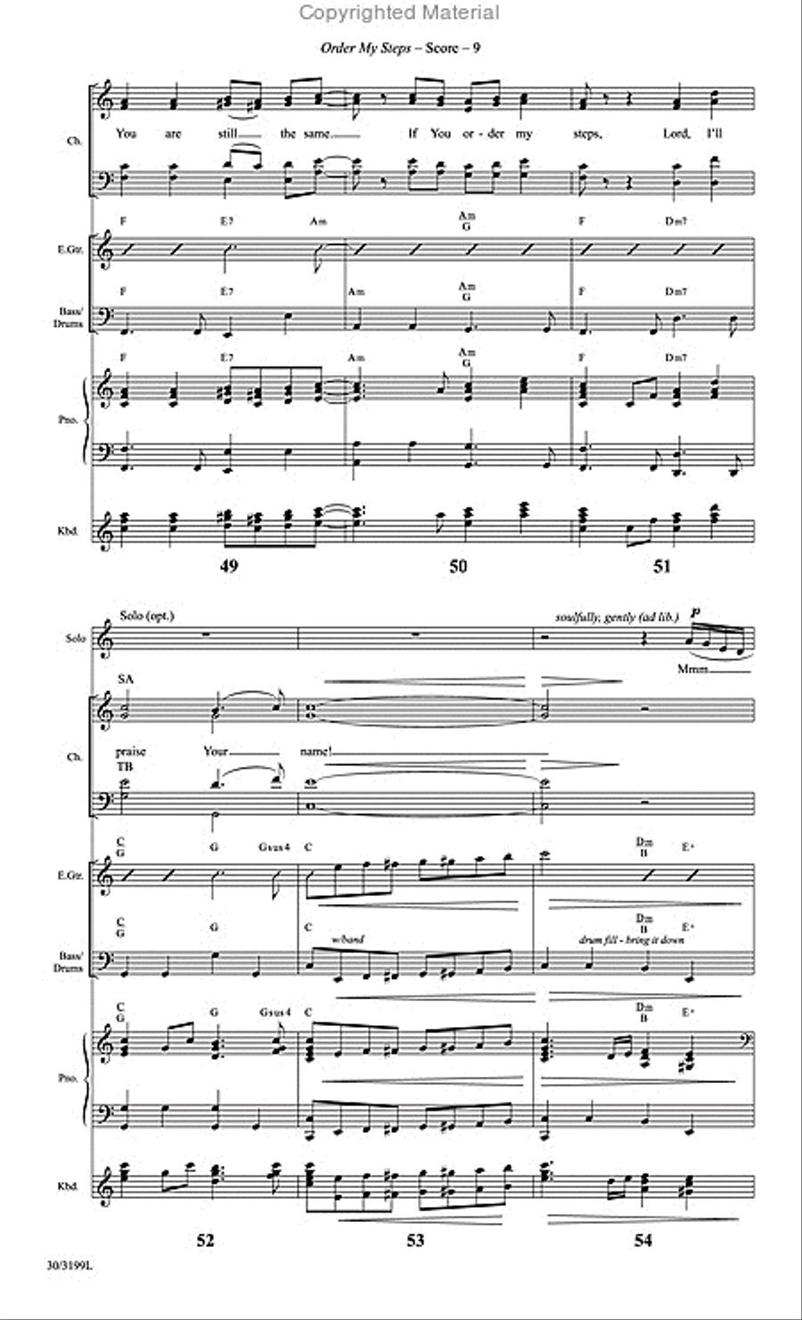 Order My Steps - Rhythm Score and Parts Choir scores gallery preview page 10
