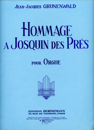 Hommage A Josquin Des Pres (organ)