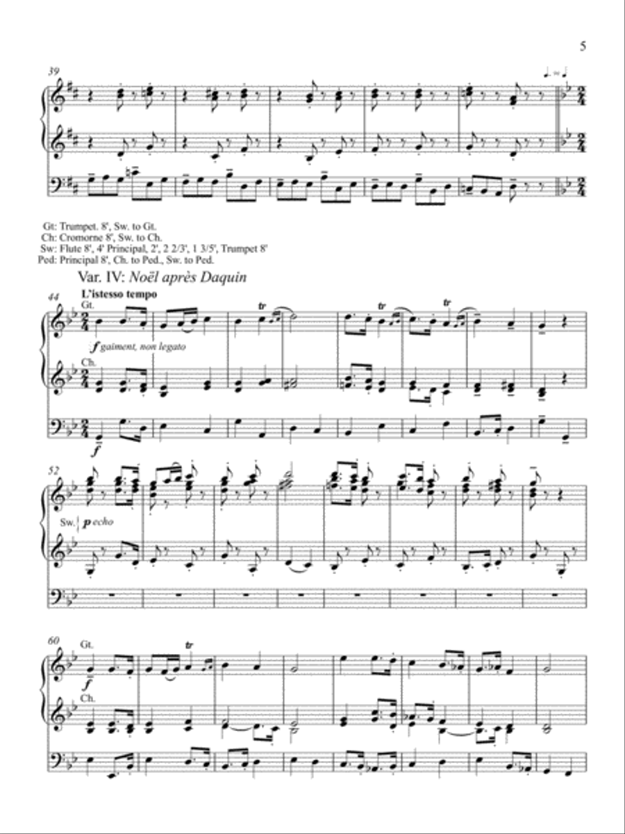 Variations and Fugue on a Christmas Carol Organ Solo scores gallery preview page 4