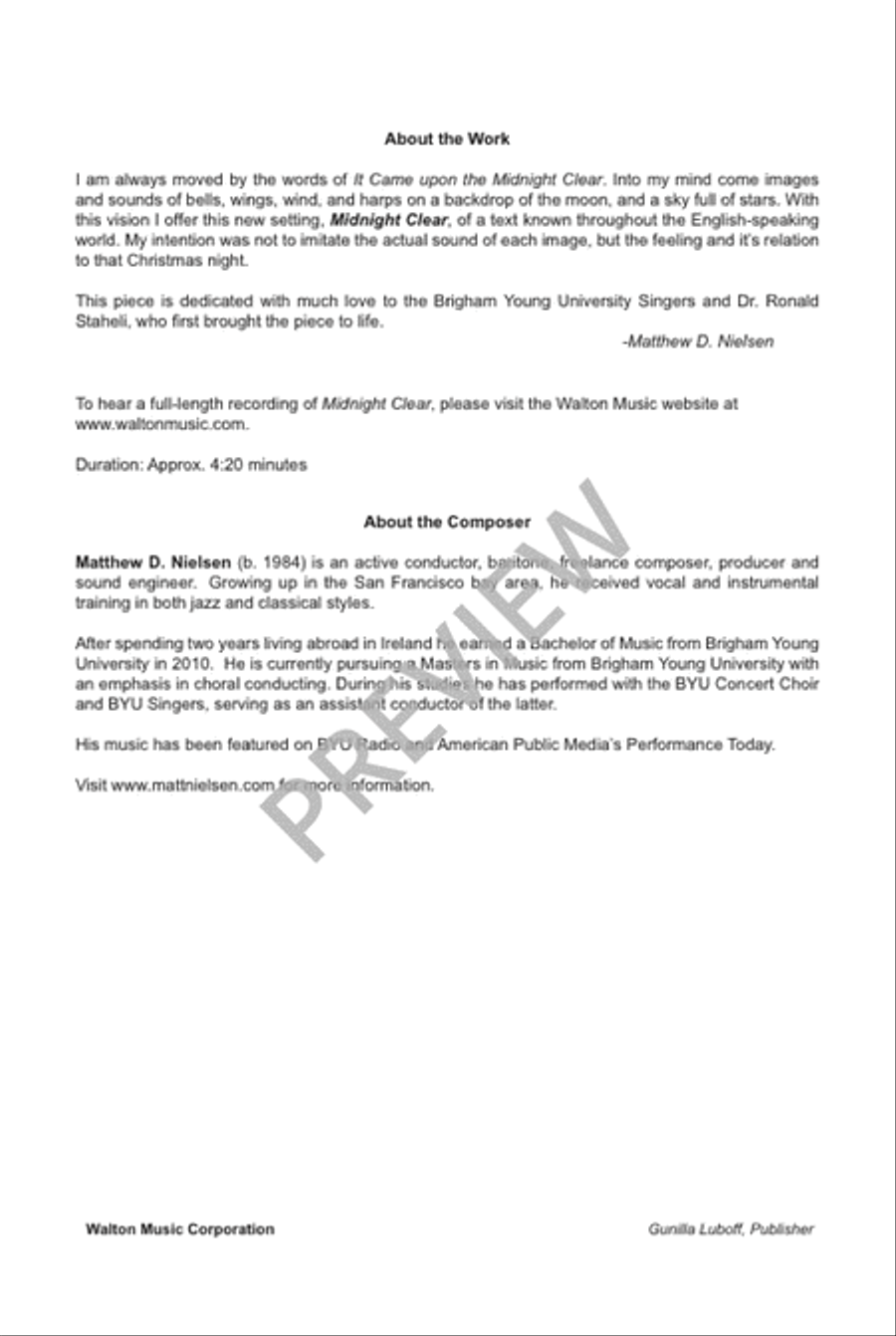Midnight Clear Divisi scores gallery preview page 3