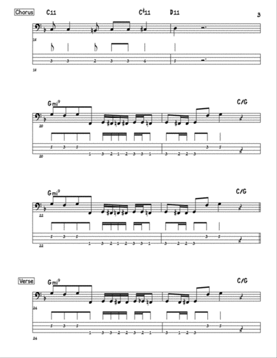 Double Identity Double Identity Bass Guitar scores gallery preview page 3