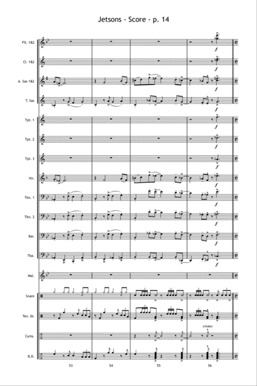 Jetsons Jetsons Marching Band scores gallery preview page 15