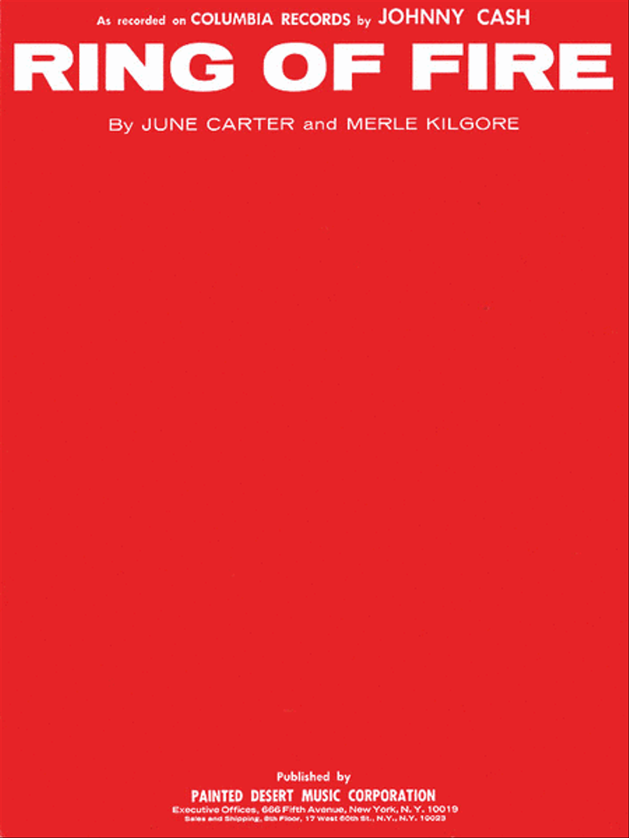 Ring of Fire Piano, Vocal, Guitar scores gallery preview page 1