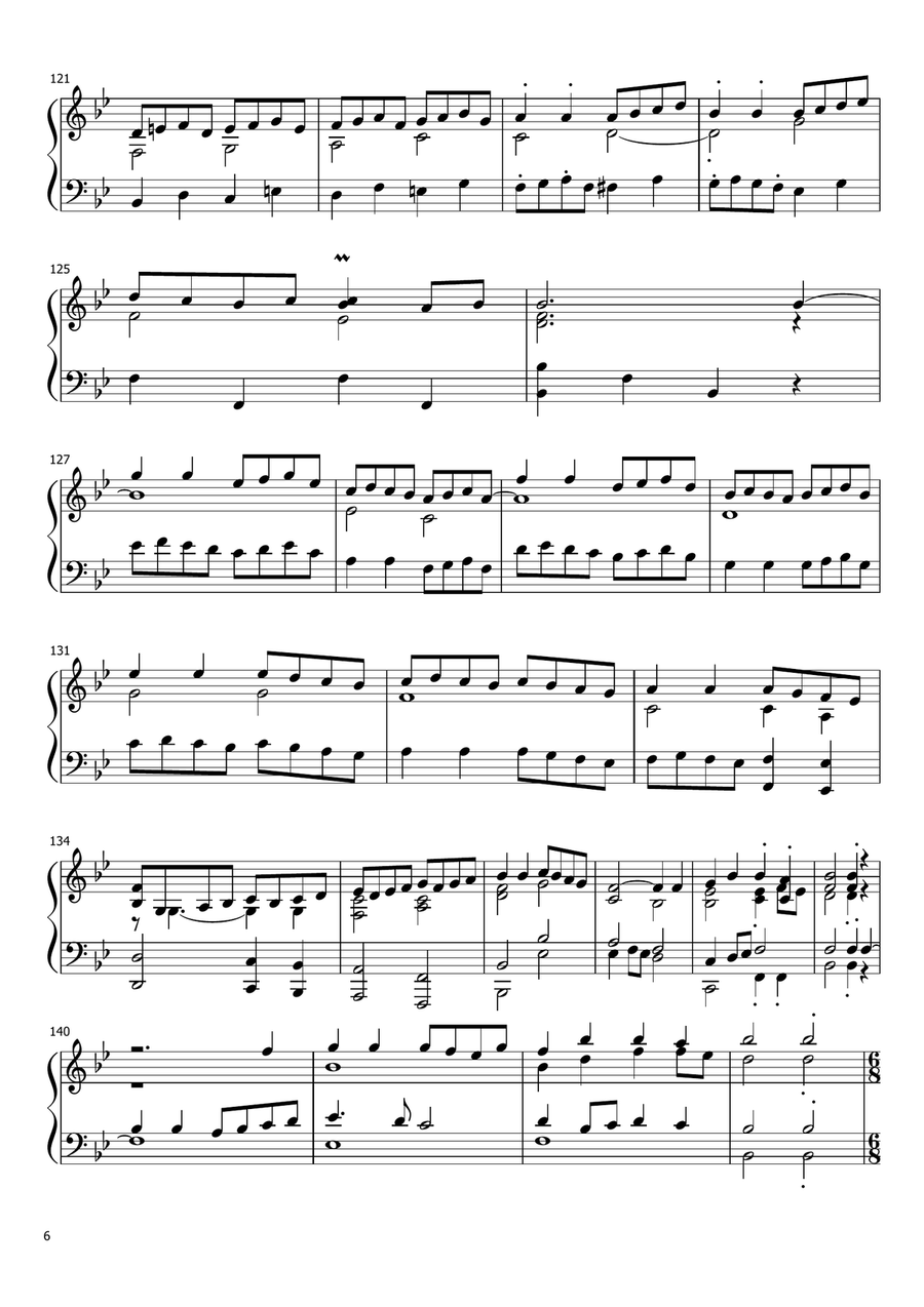 Ding Dong Merrily on High: 9 variations for piano Piano Solo scores gallery preview page 6