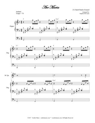 Ave Maria (Duet for Bb-Trumpet and French Horn - Organ Accompaniment)