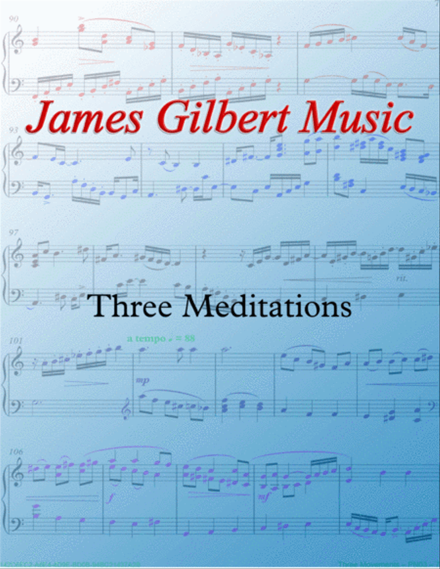 Three Meditations Organ Solo scores gallery preview page 1
