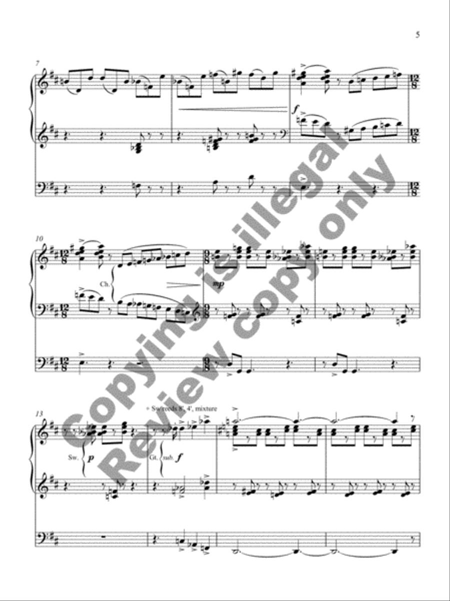 Chorale and Gigue Organ Solo scores gallery preview page 18