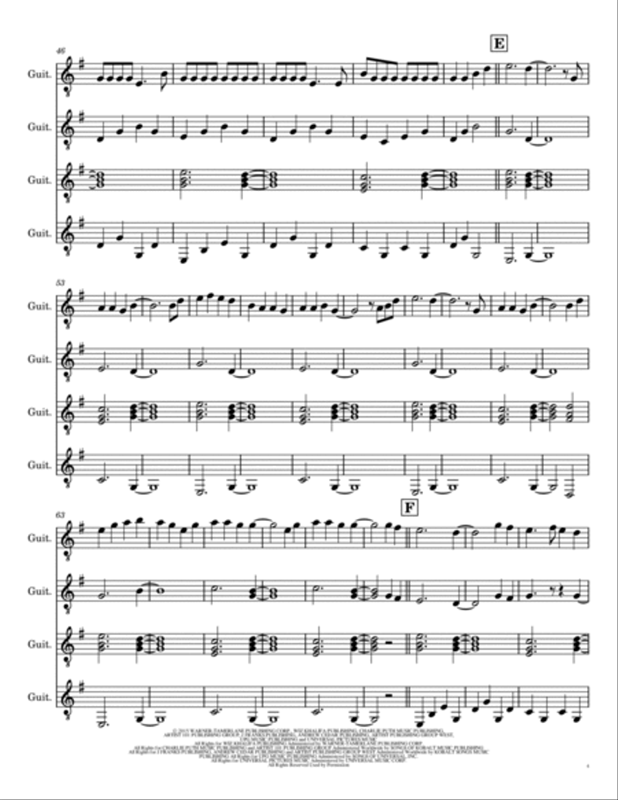 See You Again Guitar Ensemble scores gallery preview page 4