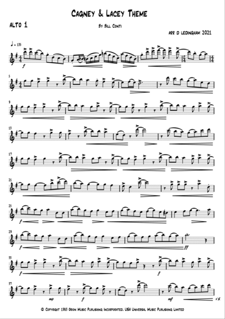 Cagney And Lacey Theme Woodwind Duet scores gallery preview page 4