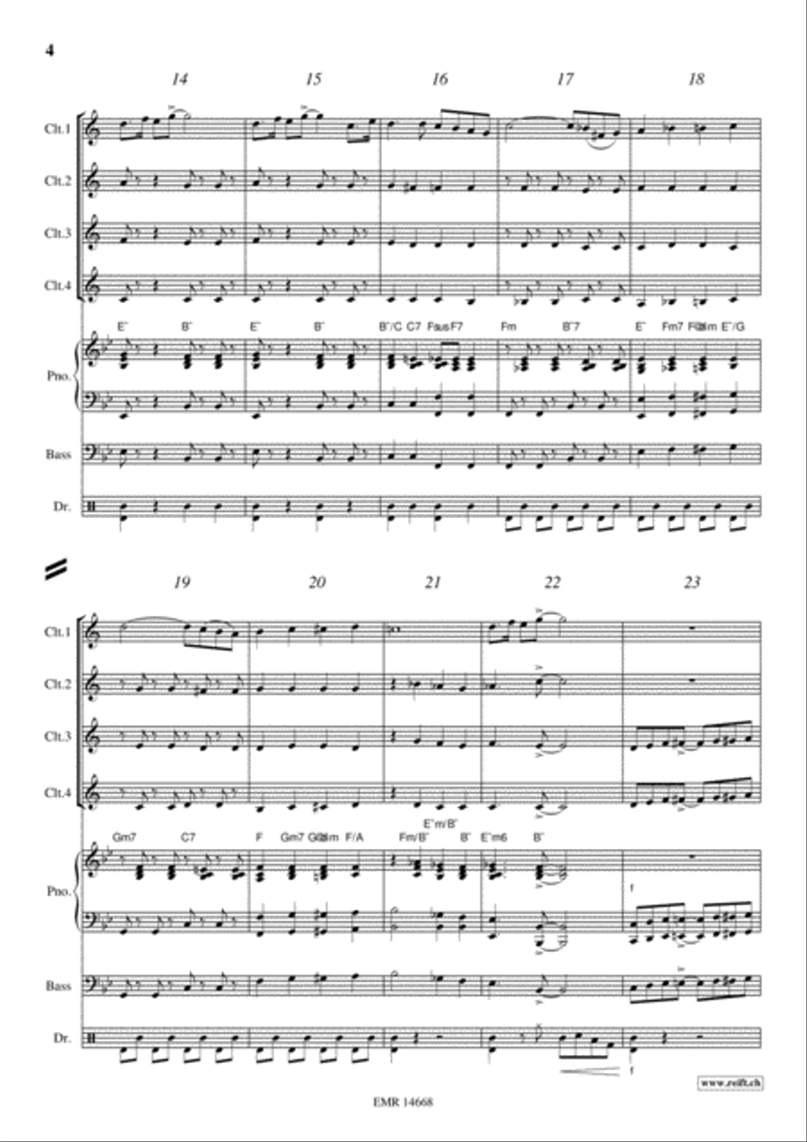 Movie Sequences Movie Sequences Clarinet scores gallery preview page 4