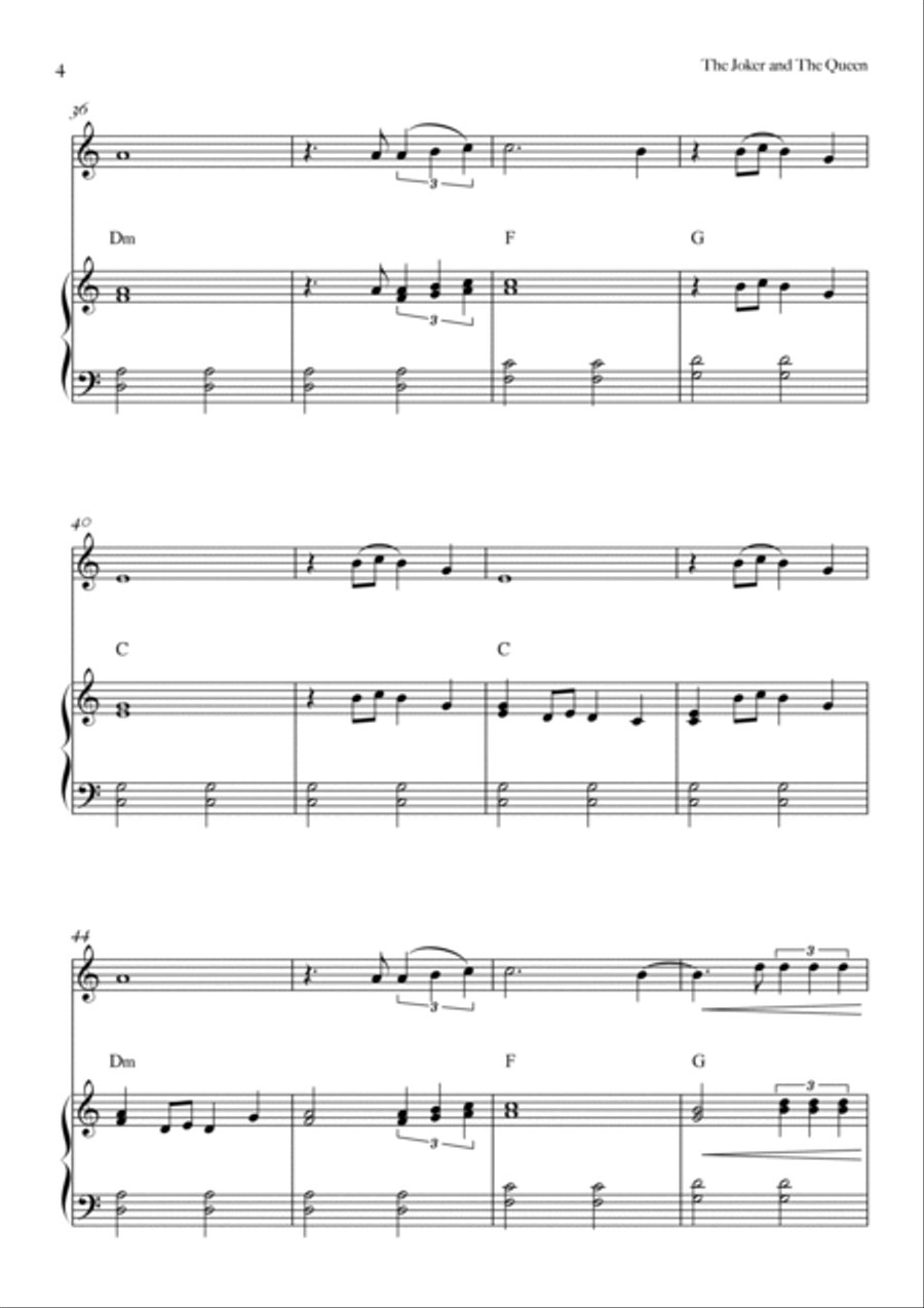 The Joker And The Queen (feat. Taylor Swift) Violin Solo scores gallery preview page 4