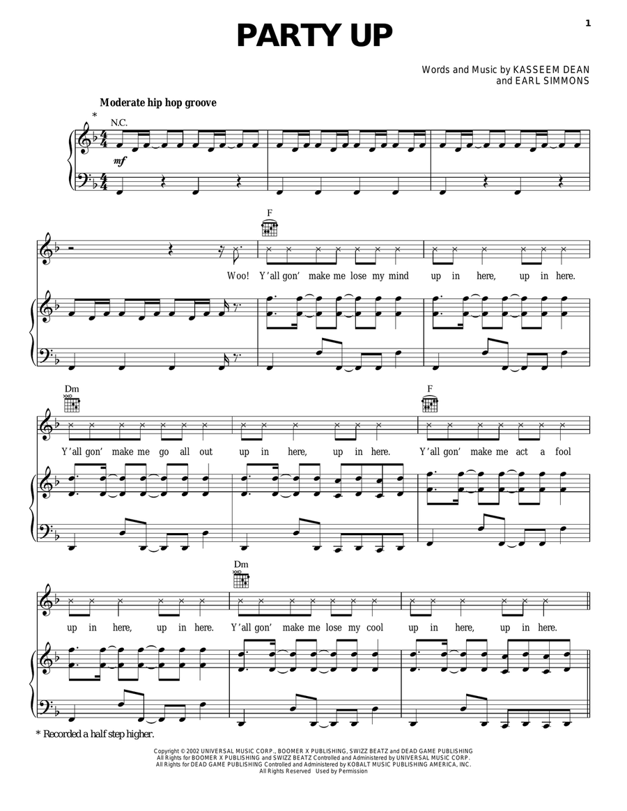 Party Up Acoustic Guitar scores gallery preview page 1