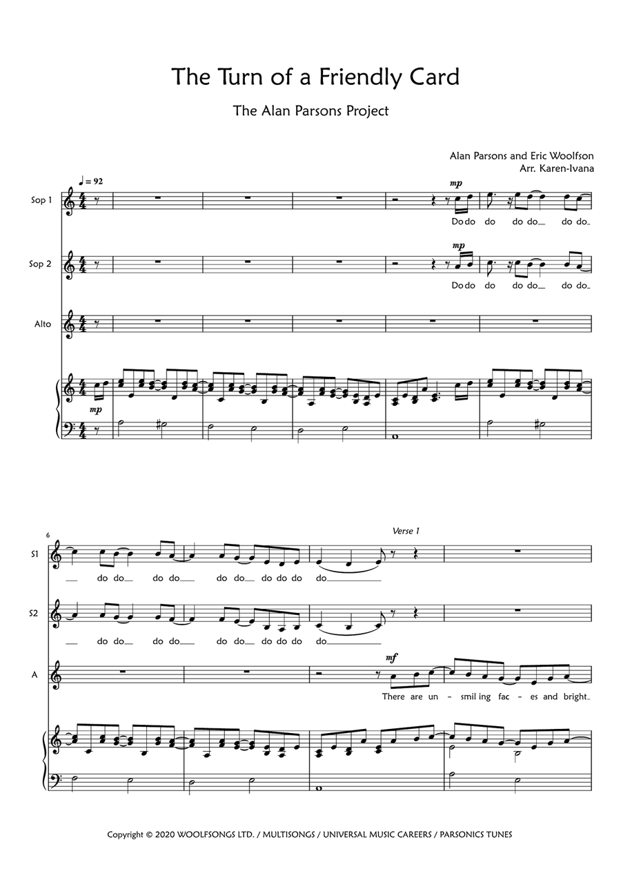 the alan parsons project Sheet Music to download and print