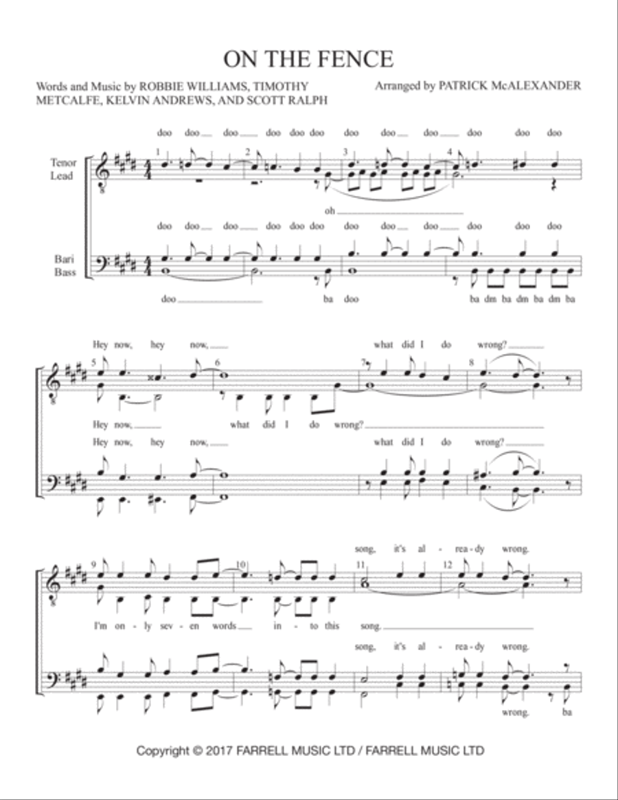 On The Fence Small Ensemble scores gallery preview page 1