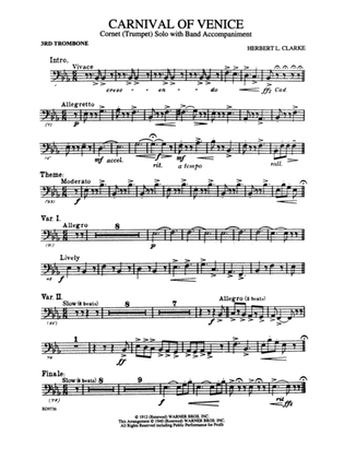 Carnival of Venice (Cornet (Trumpet) Solo with Band Accompaniment): 3rd Trombone