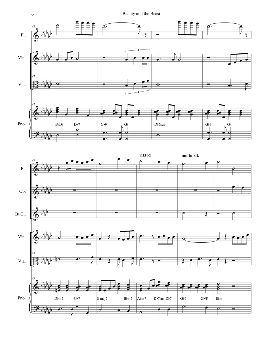 Beauty And The Beast String Duet scores gallery preview page 6
