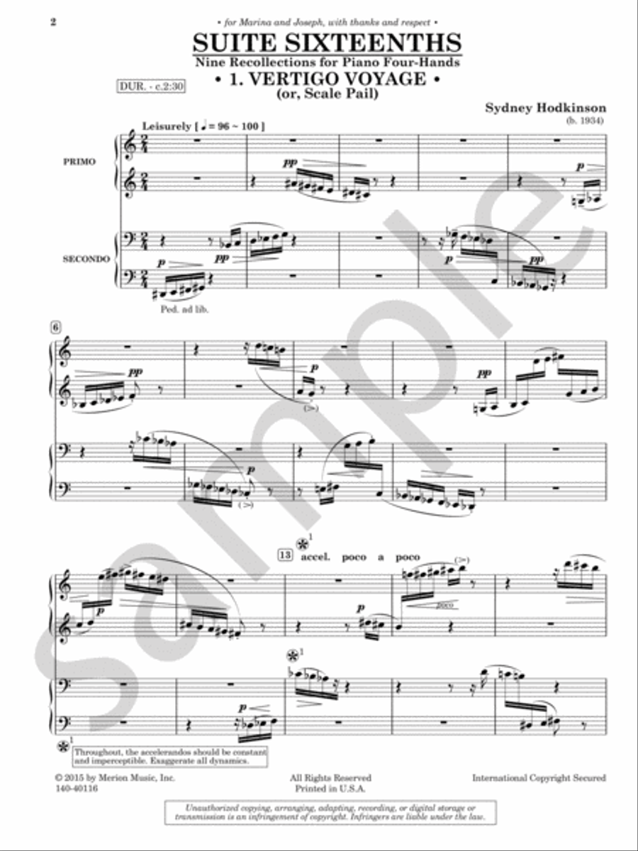 Suite Sixteenths Suite Sixteenths Chamber Music scores gallery preview page 3
