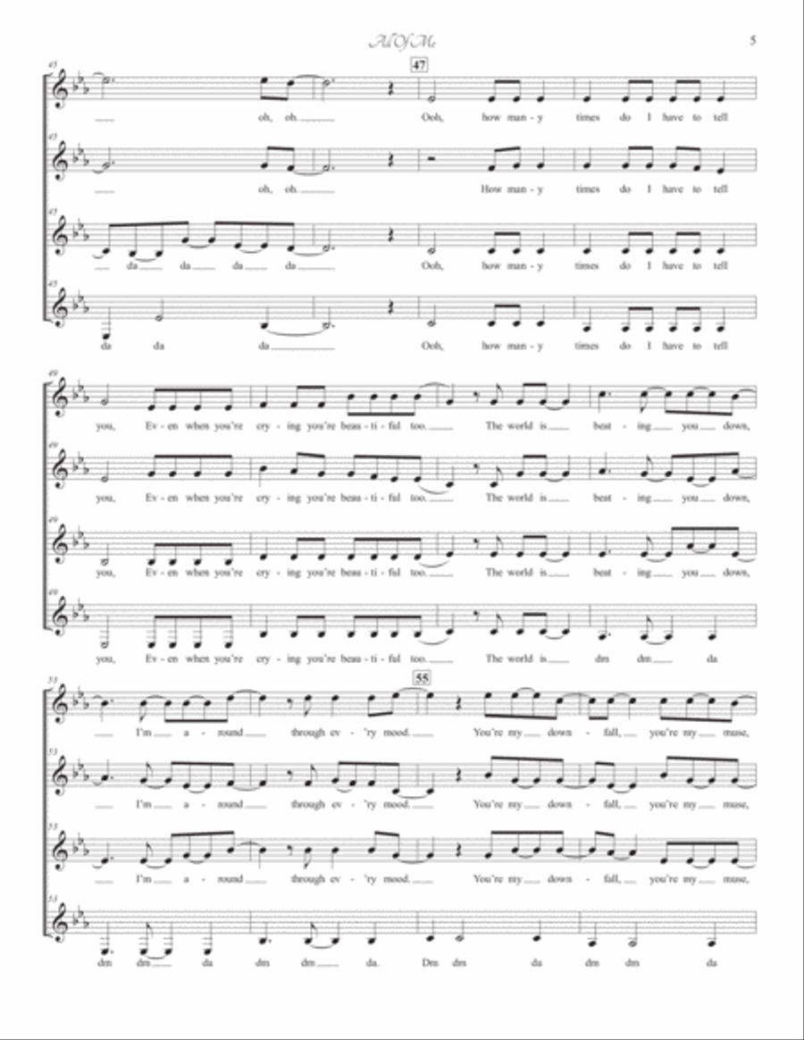 All Of Me SSAA scores gallery preview page 5