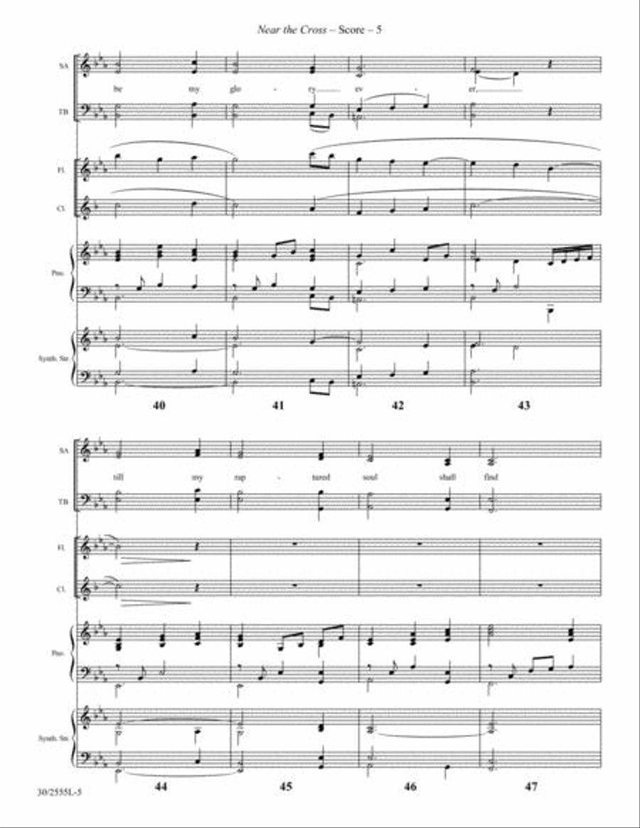 Near the Cross - Instrumental Score and Parts Choir scores gallery preview page 5