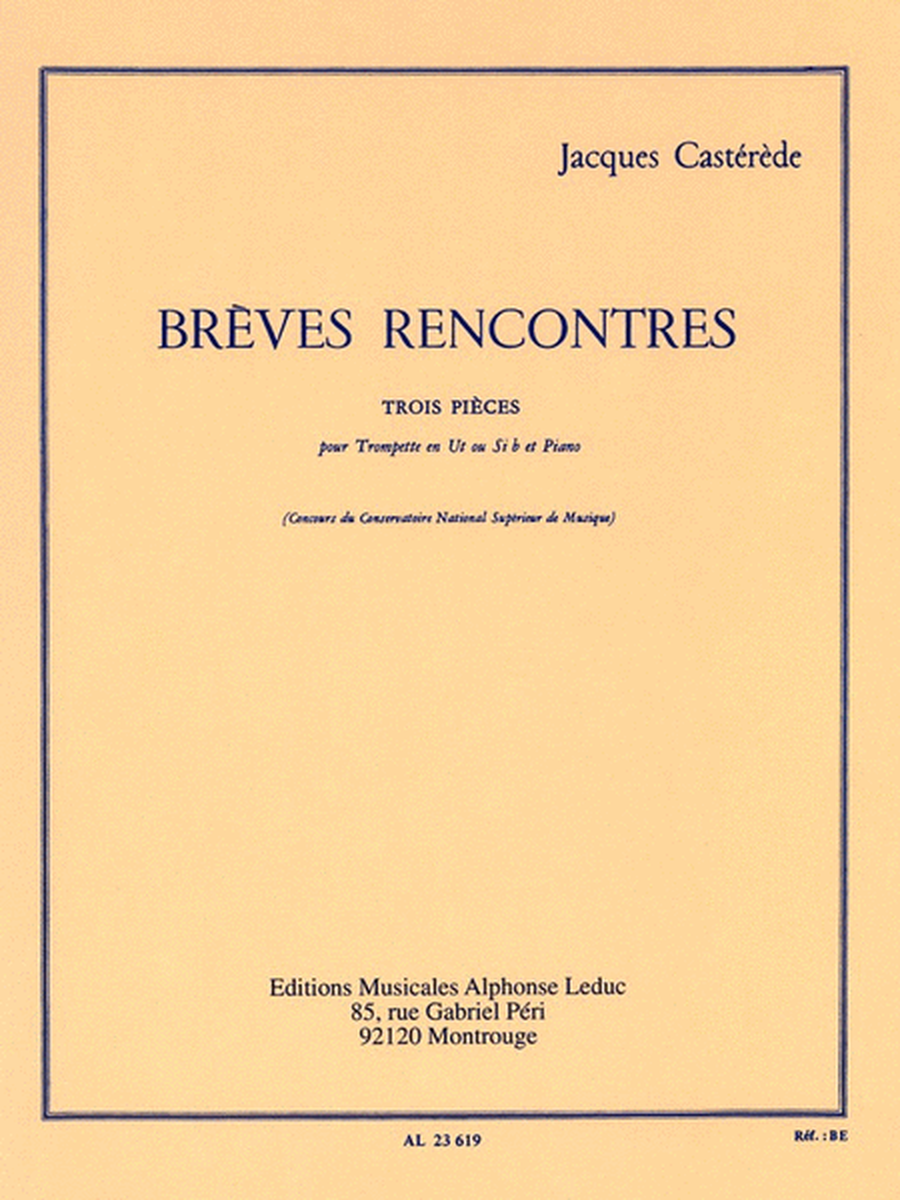 Breves Rencontres, 3 Pieces (trumpet & Piano)