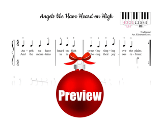 Book cover for Angels We Have Heard On High - Pre-staff Finger Numbers