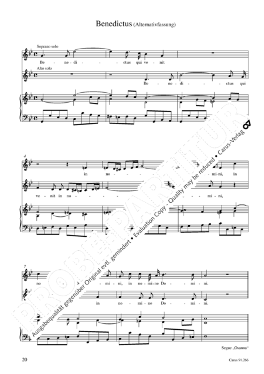 Missa Sancti Jacobi in B Missa Sancti Jacobi in B 4-Part scores gallery preview page 21