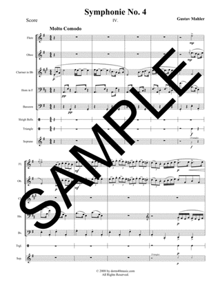 Symphony No. 4 - 4th Movement for Woodwind Quintet, Soprano, and Optional Percussion