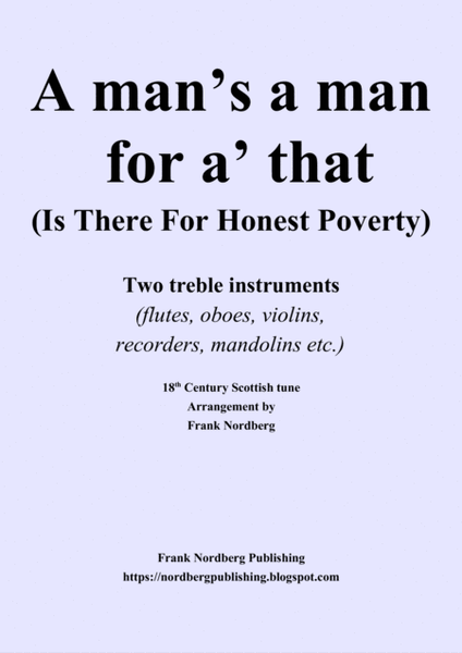 A Man's a Man for A' That (two treble instruments) image number null