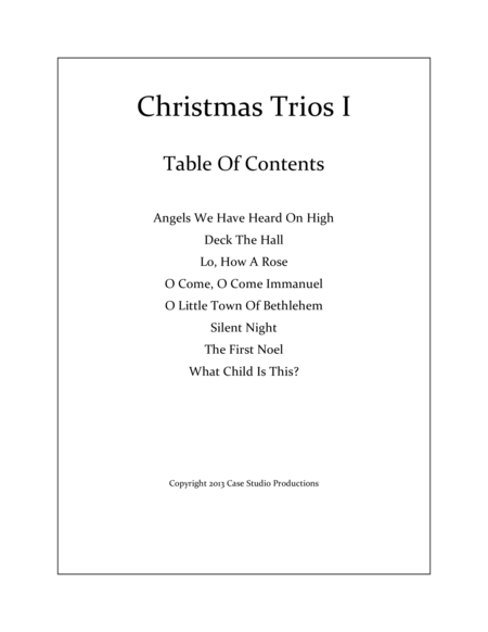 Christmas Trios I