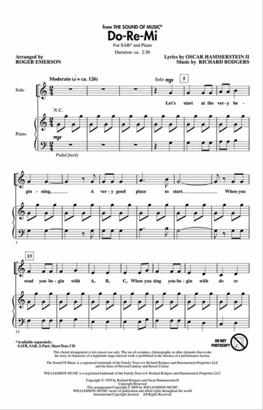 Do-Re-Mi Do-Re-Mi 3-Part scores gallery preview page 2