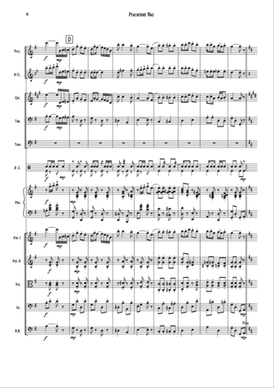 Peacherine Rag A Clarinet scores gallery preview page 6