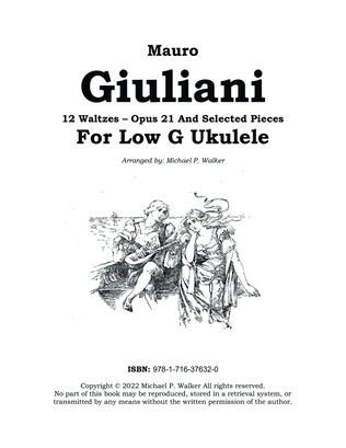 Mauro Giuliani: 12 Waltzes – Opus 21 And Selected Pieces For Low G Ukulele
