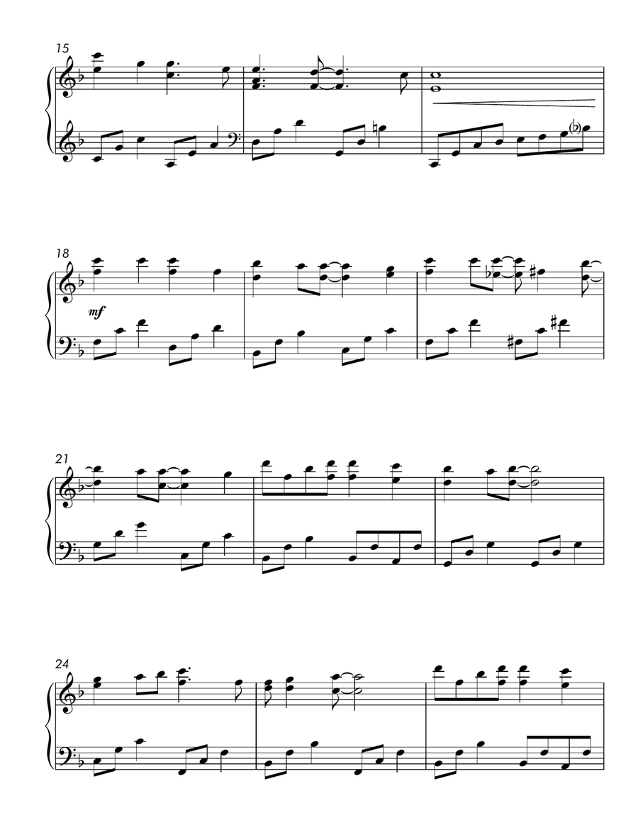 Hark! the Herald Angels Sing (Intermediate Piano) Piano Solo scores gallery preview page 3