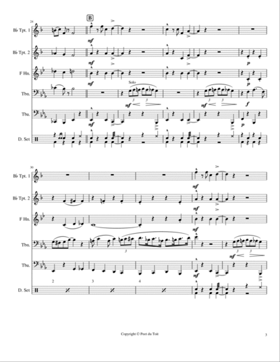 South Rampart Street Parade (instrumental) Small Ensemble scores gallery preview page 3