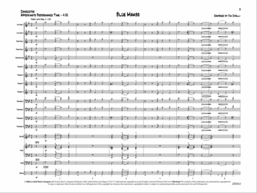 Blue Mambo Blue Mambo Jazz Ensemble scores gallery preview page 2