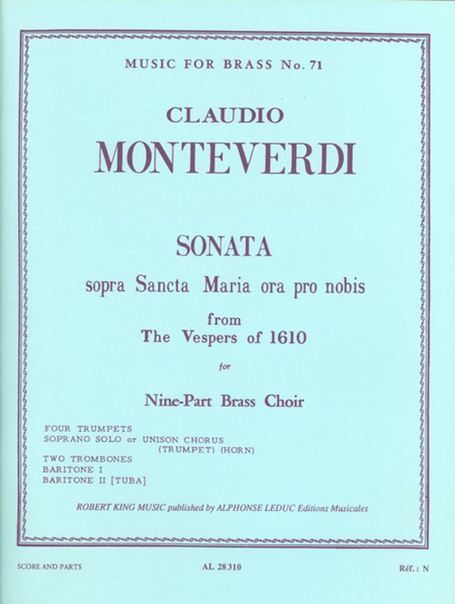 Sonata Sopra Sancta Maria - Brass Ensemble/Vces