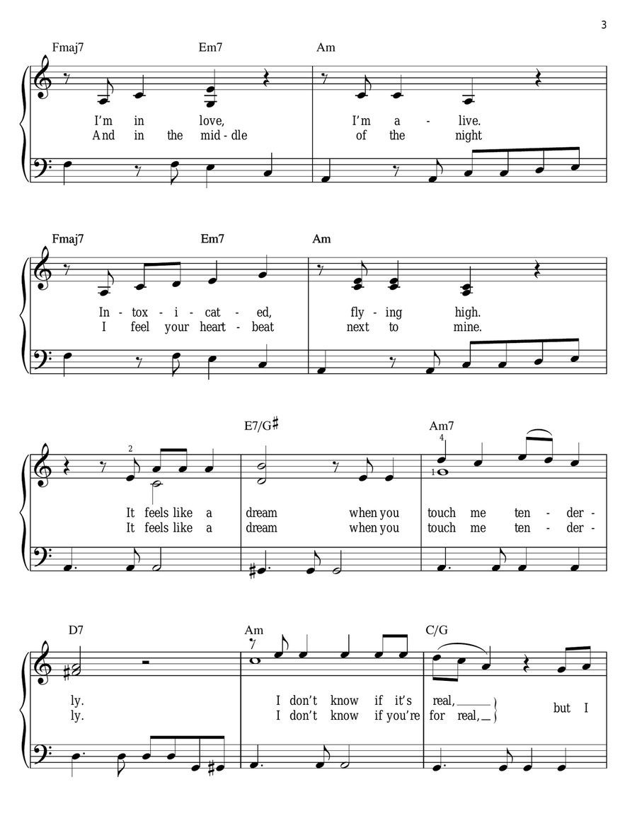 Emotions Easy Piano scores gallery preview page 3