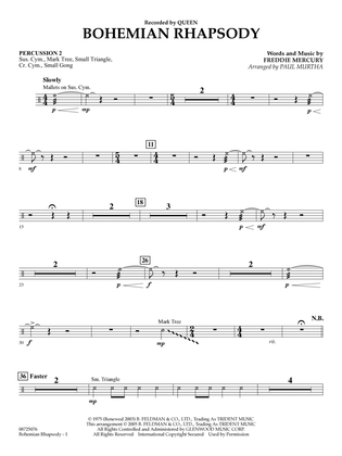 Bohemian Rhapsody (arr. Paul Murtha) - Percussion 2