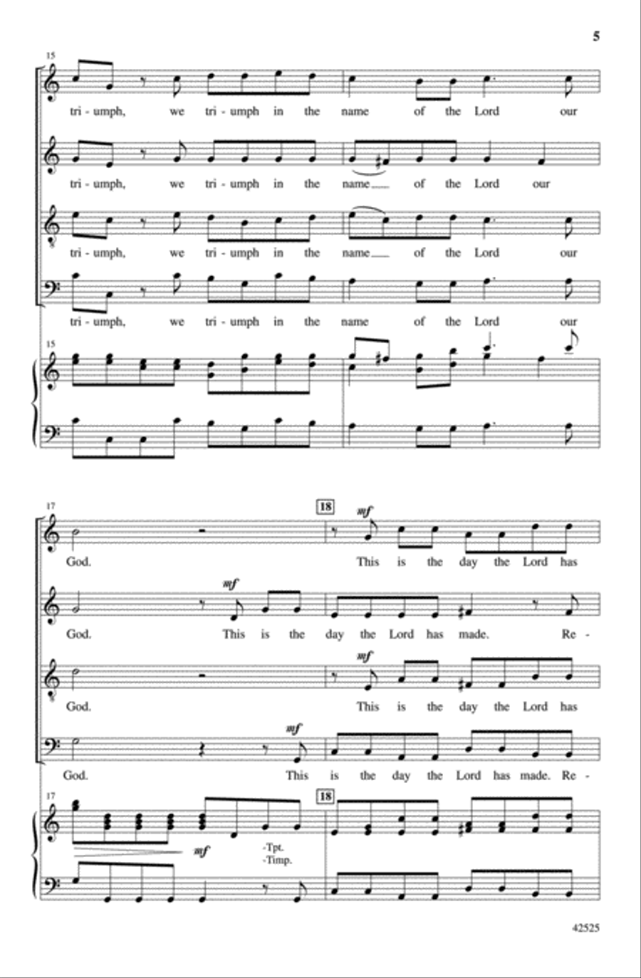 This Is the Day the Lord Has Made 4-Part scores gallery preview page 4