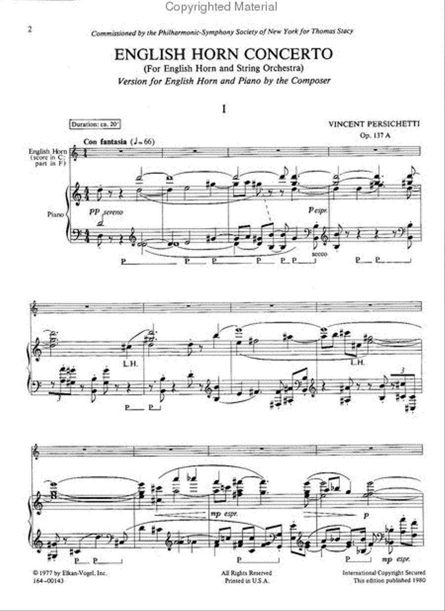 English Horn Concerto English Horn Concerto Chamber Music scores gallery preview page 2