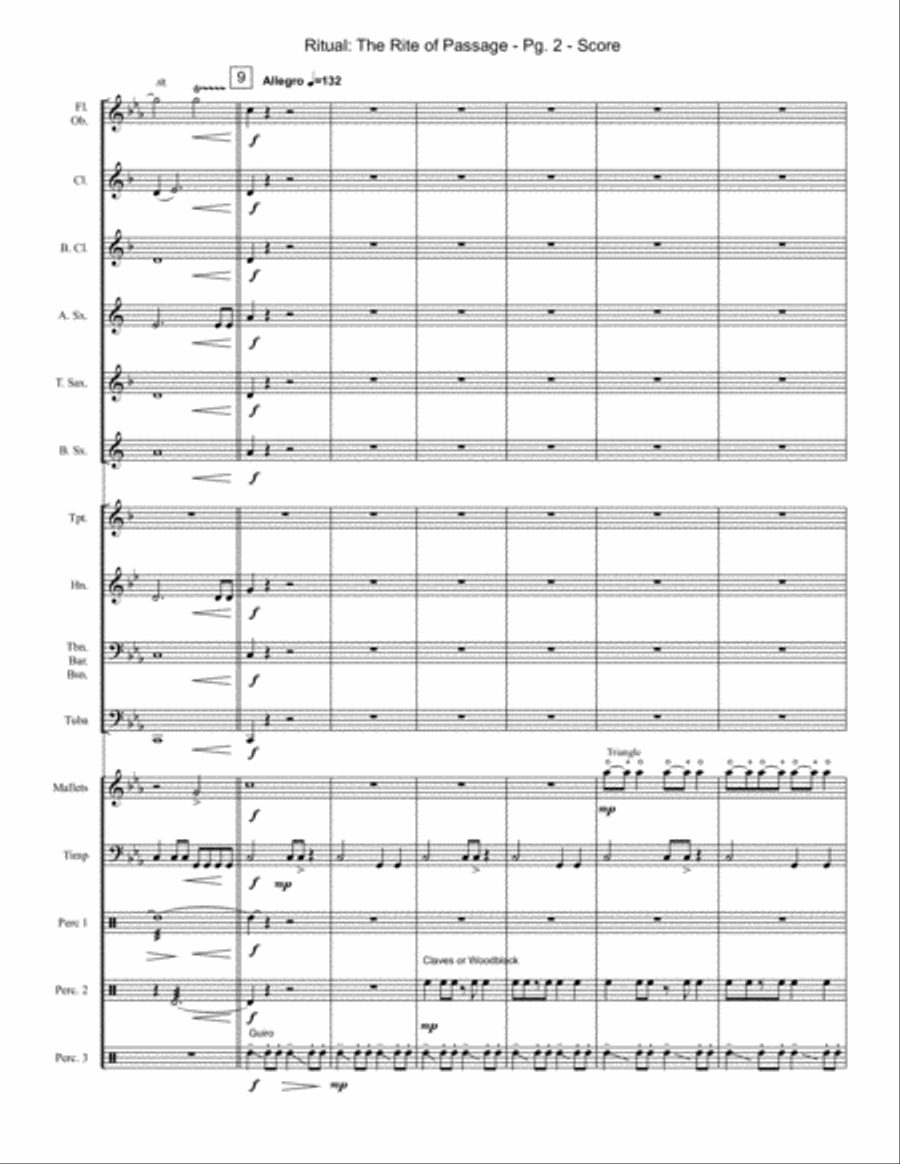 Ritual (The Rite of Passage) Concert Band scores gallery preview page 3