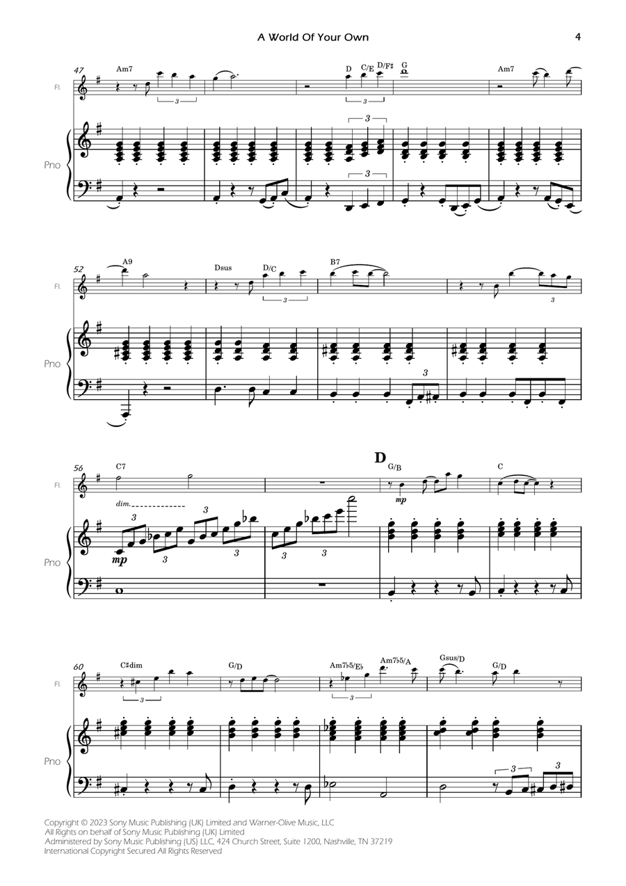 A World Of Your Own Flute scores gallery preview page 6