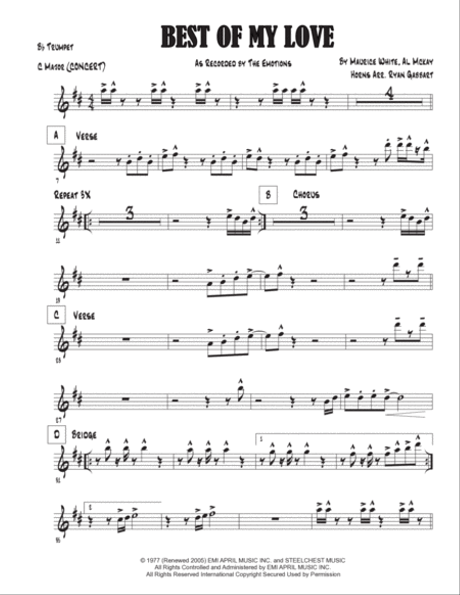 Best Of My Love Tenor Saxophone scores gallery preview page 5