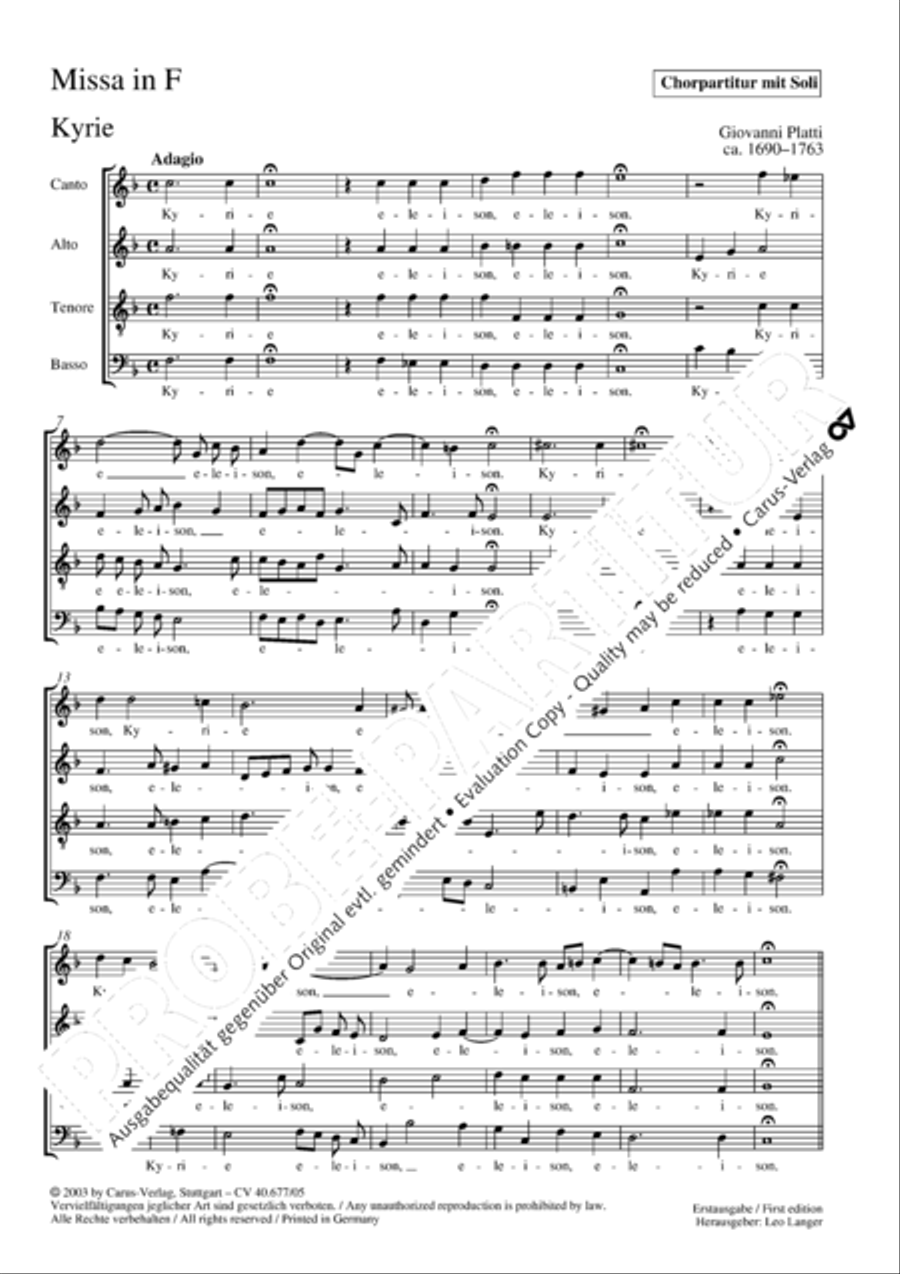 Mass in F major 4-Part scores gallery preview page 2